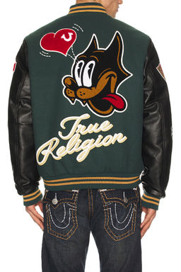 True Religion - Cat Lover Varsity Jacket