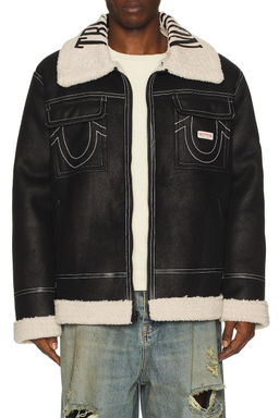 True Religion - Sherpa Faux Leather Jacket