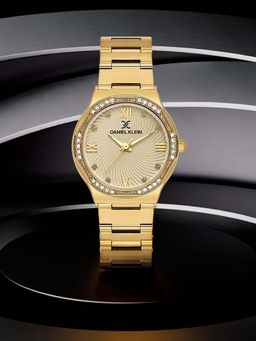 Daniel Klein - Women Sleek & Stylish Premium Design Gold Dial Analog Watch - DK.1.14101-2 (M)