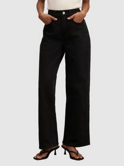 Forever New - Black Nicki Petite Mid Rise Straight Jeans