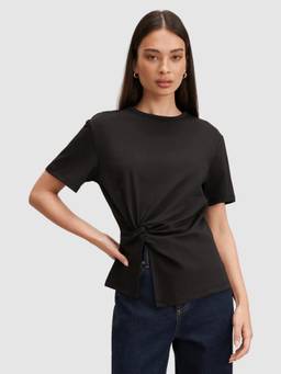 Forever New - Black Eloise Twist T-Shirt