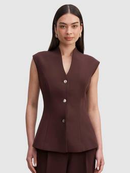 Forever New - Brown Rosalie Waistcoat