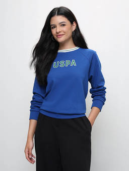 U.S. POLO ASSN. - Women Brand Printed Regular Fit Sweatshirt