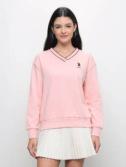 U.S. POLO ASSN. - Women Solid Regular Fit Sweatshirt