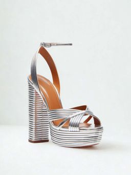 SEPHYR - Women Silver Sandal Heels