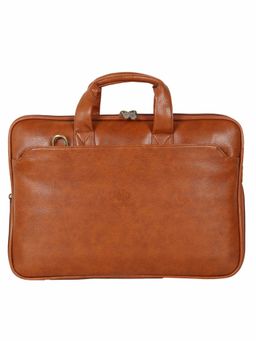 The Clownfish - Jason Faux Leather Slim Expandable 15.6 inch Laptop Messenger Bag