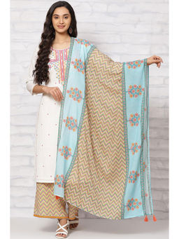 Rangriti - Aqua Cotton Dupatta