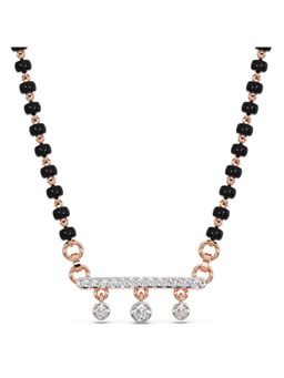 Candere by Kalyan Jewellers - 18K BIS Hallmark & Cubic Zirconia Radiance Charm Mangalsutra Pendant with chain for women (3)