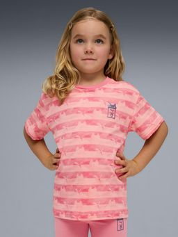 Puma - X Gabby's Dollhouse Girls' All-Over-Printed T-Shirt-Pink