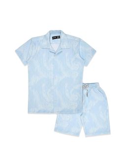 CAVIO - Boys Printed Co-Ord Set-Blue