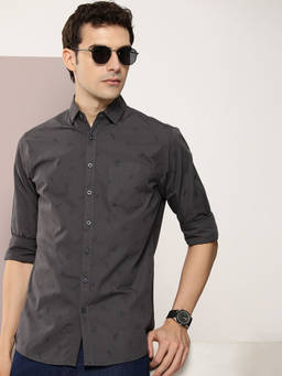 DILLINGER - Mens Grey Printed Shirt