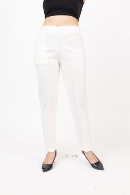 TWENTY ME - White Solid Regular Fit Trouser