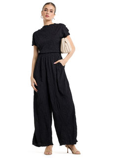 BCBG - Black Self Design Regular Fit Trouser