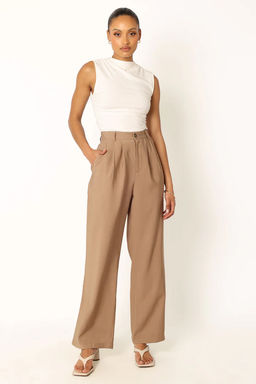 Fnocks - Khaki Solid Regular Fit Trouser