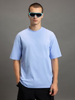 Bewakoof - Men's Blue Oversized T-shirt