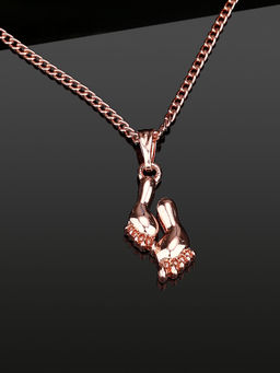 Estele - Rose Gold Plated Footsteps Designer Pendant for Women