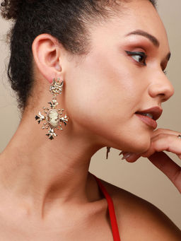 Sohi - Gold-Plated Drop Earrings-Gold