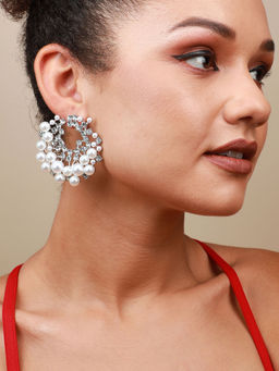 Sohi - Silver-Plated Drop Earrings-Silver