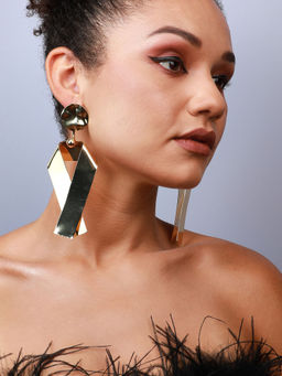 Sohi - Gold-Plated Drop Earrings-Gold