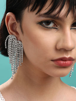 Sohi - Silver-Plated Drop Earrings-Silver
