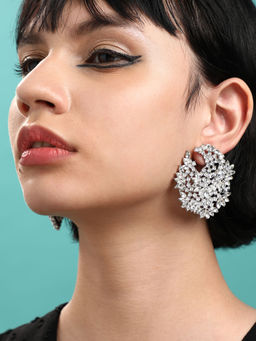 Sohi - Silver-Plated Studs-White