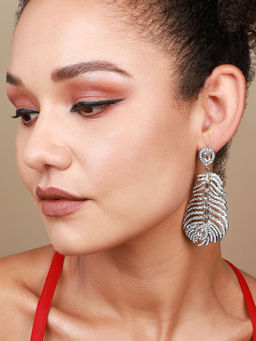 Sohi - Silver-Plated Drop Earrings-Silver