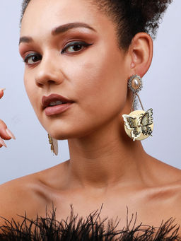 Sohi - Gold-Plated Drop Earrings-Gold