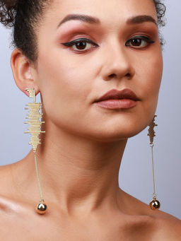 Sohi - Gold-Plated Drop Earrings-Gold