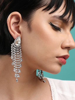 Sohi - Gold-Plated Drop Earrings-White