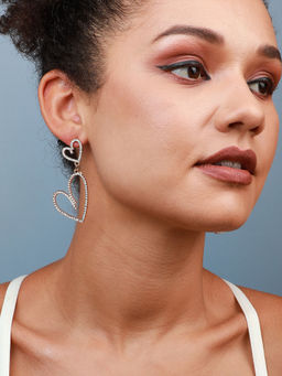 Sohi - Gold-Plated Drop Earrings-Silver