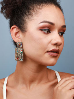 Sohi - Gold-Plated Drop Earrings-Multi-Color