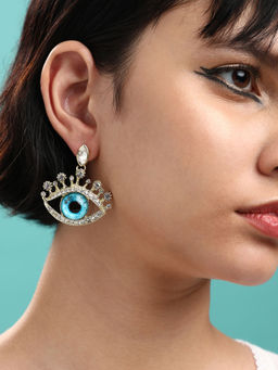 Sohi - Gold-Plated Studs-Blue
