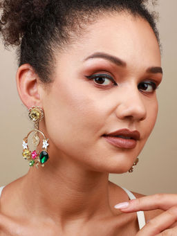Sohi - Gold-Plated Drop Earrings-Multi-Color