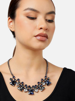 Sohi - Gold Plated Party Designer Stone Necklace For Women