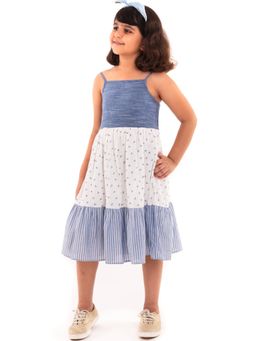A Little Fable - Ditsy Blue Dress