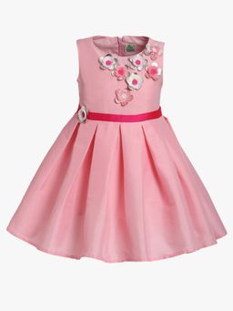 A Little Fable - Pink Glazed Flower Dress
