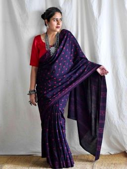 Sundarii - Deepanjali - Mul Cotton Saree with Unstitched Blouse