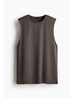 H&M - Men Brown Regular Fit Sports Vest Top With Drymove