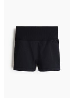 H&M - Women Black Seamless Scrunch Hotpants With Drymove