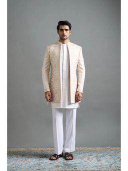 Gargee Designers - Aaryan Ivory Indo Western Kurta with Jacket and Pant