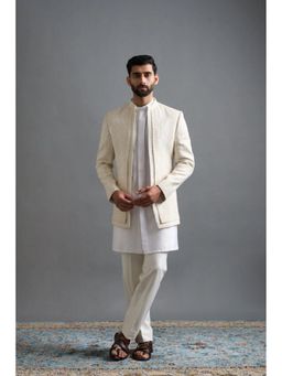 Gargee Designers - Ivory Radiance Kurta with Jacket and Pant