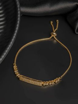 PRITA - Classy American Diamond Studded Rose Gold Bracelet