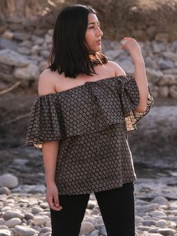 Okhai - Breezy Hand Block Printed Cotton Top