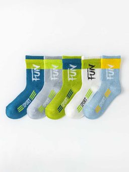 Hopscotch - Stretch Ribbed Socks (Pack Of 5)