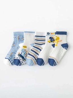Hopscotch - Dino Printed Socks (Pack Of 5)