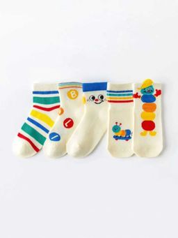 Hopscotch - Colour Blocked Socks (Pack Of 5)