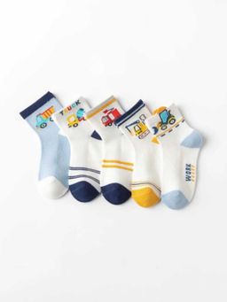 Hopscotch - Vehicle Printed Socks (Pack Of 5)