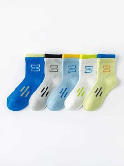 Hopscotch - Colour Blocked Socks (Pack Of 5)