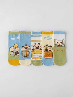 Hopscotch - Animal Printed Socks (Pack Of 5)
