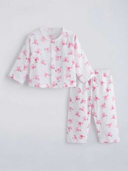 Hopscotch - Flamingo Cotton Shirt And Pyjama